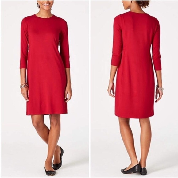 J Jill Wearever Collection Women’s Size Small True Red Dress - Picture 1 of 10